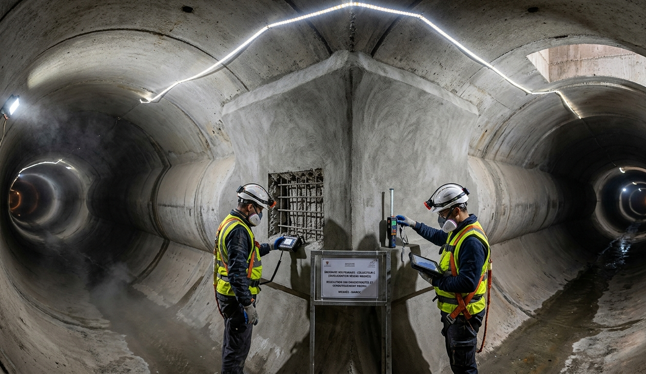 Fiabilite du Reseau Travaux sur lEmissaire Boufekrane