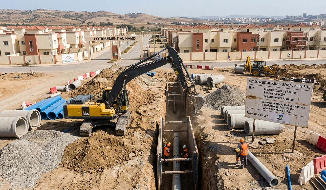 Infrastructures de Soutien Reseau Hors Site du Lotissement Al Hamd
